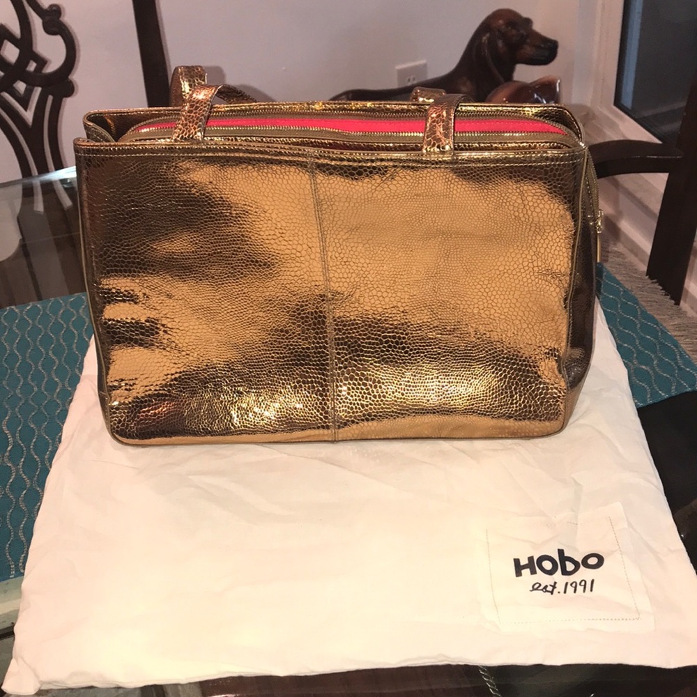 Gold HOBO tote bag
